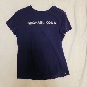 MICHAEL KORS purple sequined logo t shirt